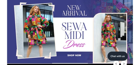Daisi Jo — My Tribe Nigeria — New Arrival Sewa Midi Dress campaign