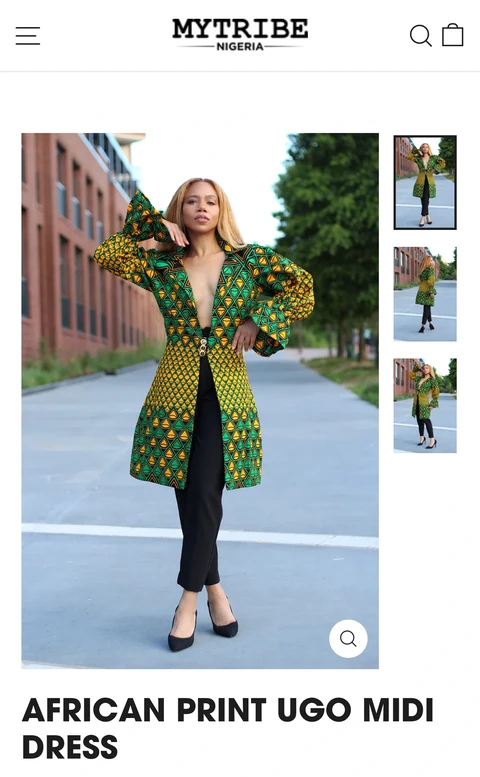 Daisi Jo — My Tribe Nigeria — African Print Ugo Midi Dress tearsheet